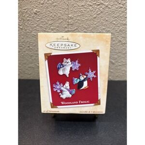 Hallmark‎ Keepsake Ornament Woodland Frolic  Set Of 3  Christmas 2002 NIB